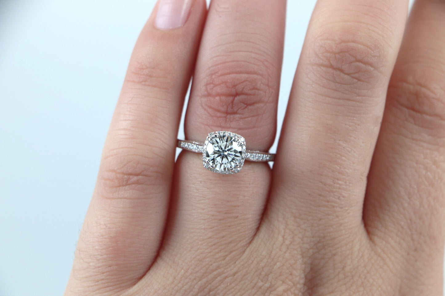 1.26ct Round Brilliant Diamond Engagement Ring — GIA Certified, 18k White Gold