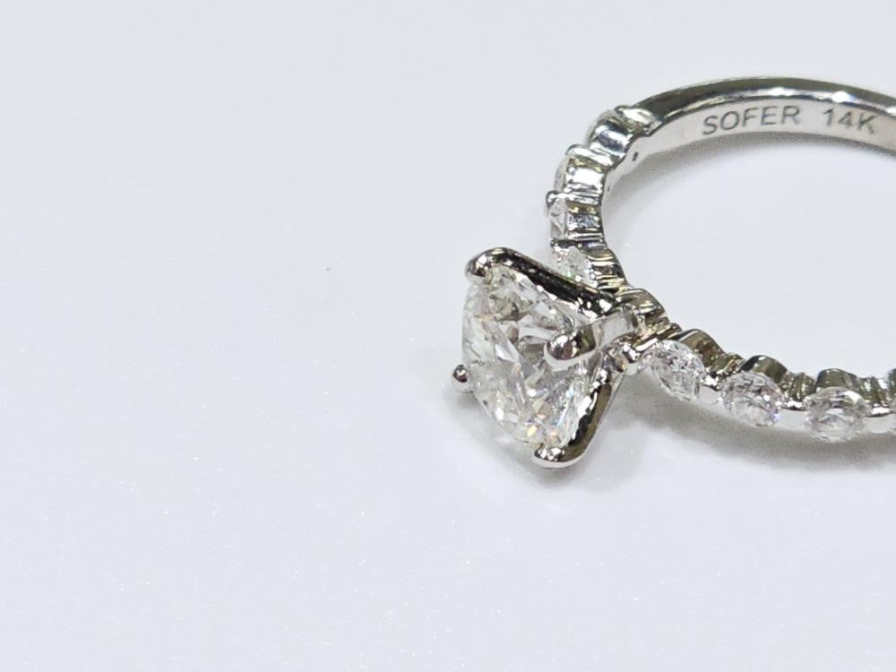 1.22ct Round Brilliant Diamond Engagement Ring — GIA Certified, 14k White Gold