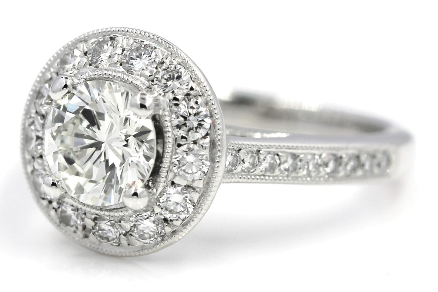 1.02ct Round Brilliant Diamond Engagement Ring — GIA Certified, 14k White Gold