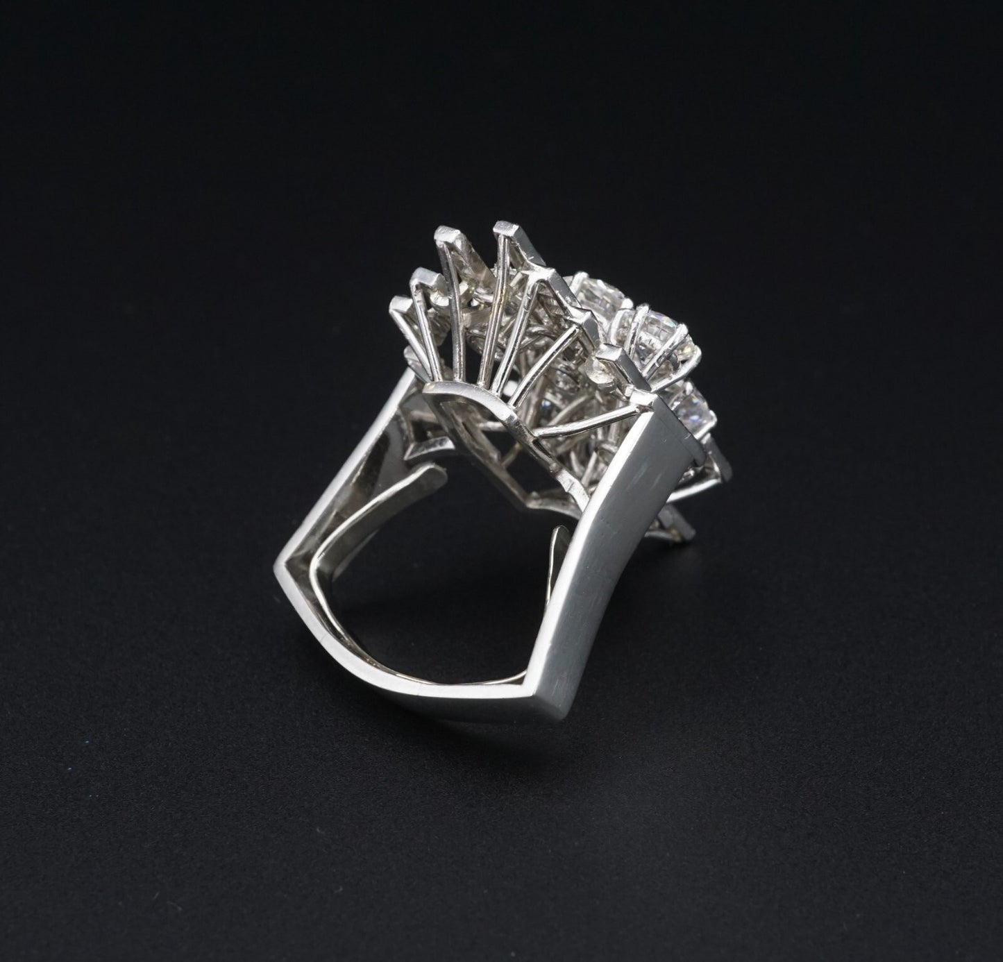 2.11ct Round Brilliant Diamond Cluster Ring — GIA Certified, Platinum