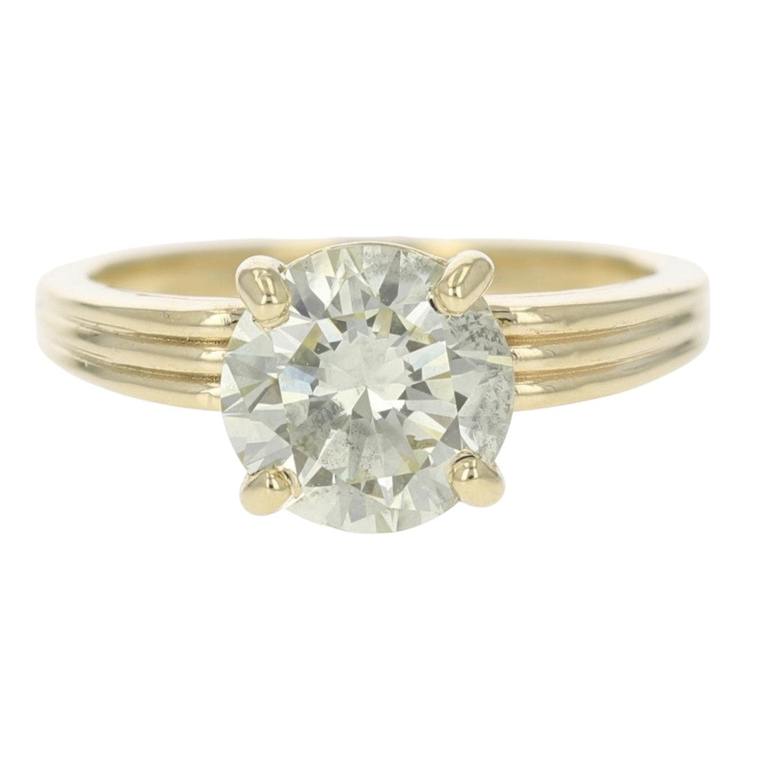 2.24ct Round Brilliant Diamond Solitaire Ring — GIA Certified, 14k Yellow Gold