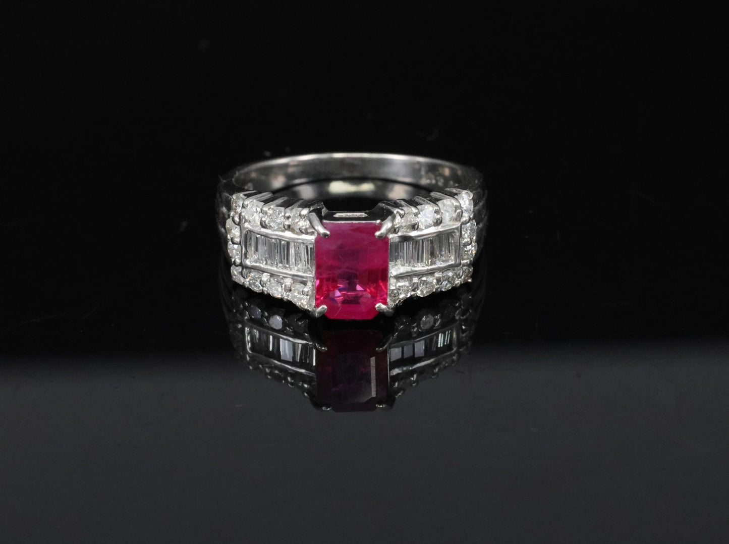 1.01ct Emerald Cut Diamond Engagement Ring — GIA Certified, 18k White Gold