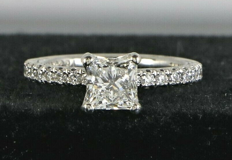 1.08ct Cut-Cornered Square Diamond Tacori Engagement Ring — GIA Certified, Platinum