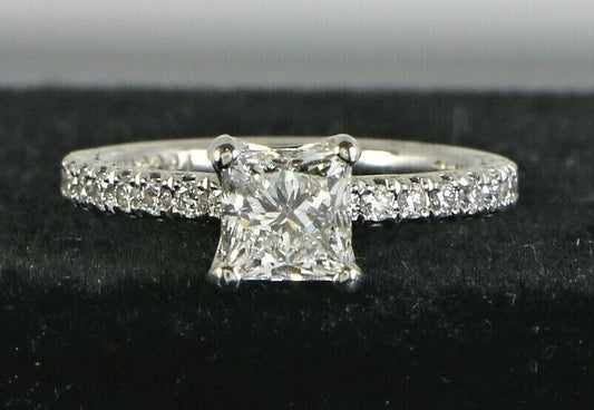 1.08ct Cut-Cornered Square Diamond Tacori Engagement Ring — GIA Certified, Platinum