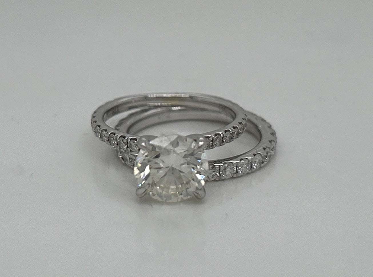 2.01ct Round Brilliant Diamond Eternity Band Ring — GIA Certified, 18k White Gold