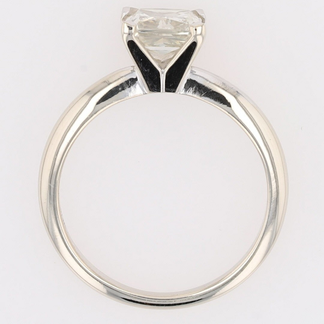0.70ct Princess Cut Diamond Halo Engagement Ring — GIA Certified, 14k White Gold