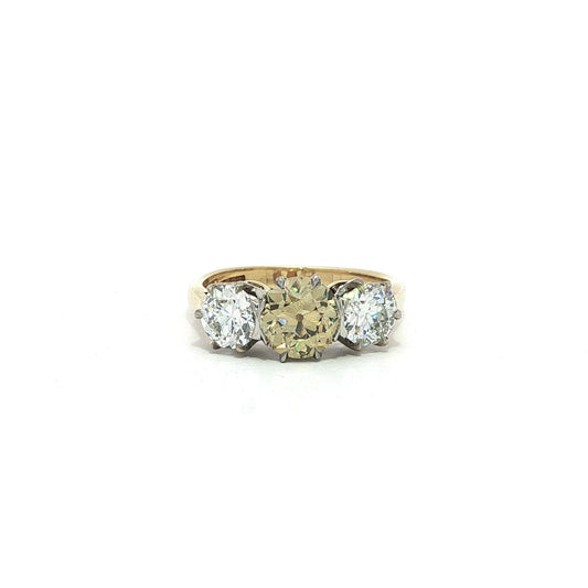 1.08ct Old Mine Cut Diamond Engagement Ring — GIA Certified, Platinum