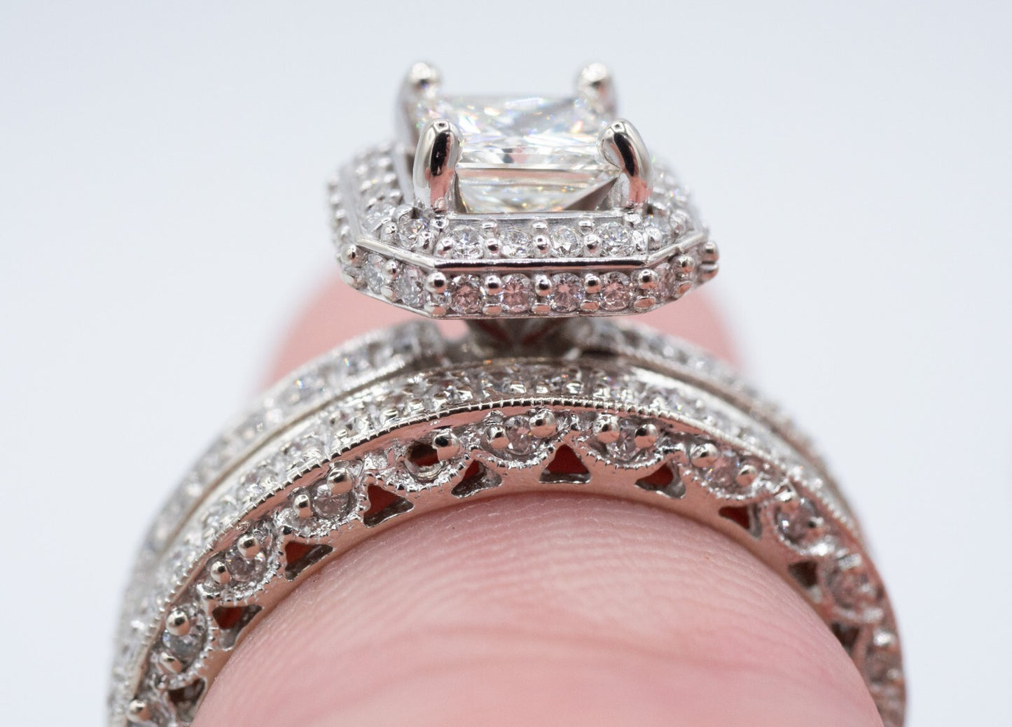 1.30ct Princess Cut Diamond Engagement Ring — GIA Certified, 18k White Gold