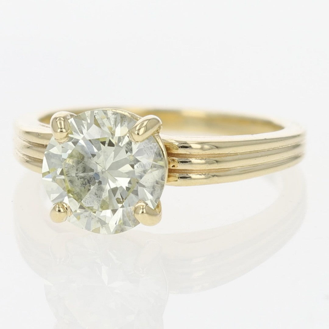 2.24ct Round Brilliant Diamond Solitaire Ring — GIA Certified, 14k Yellow Gold