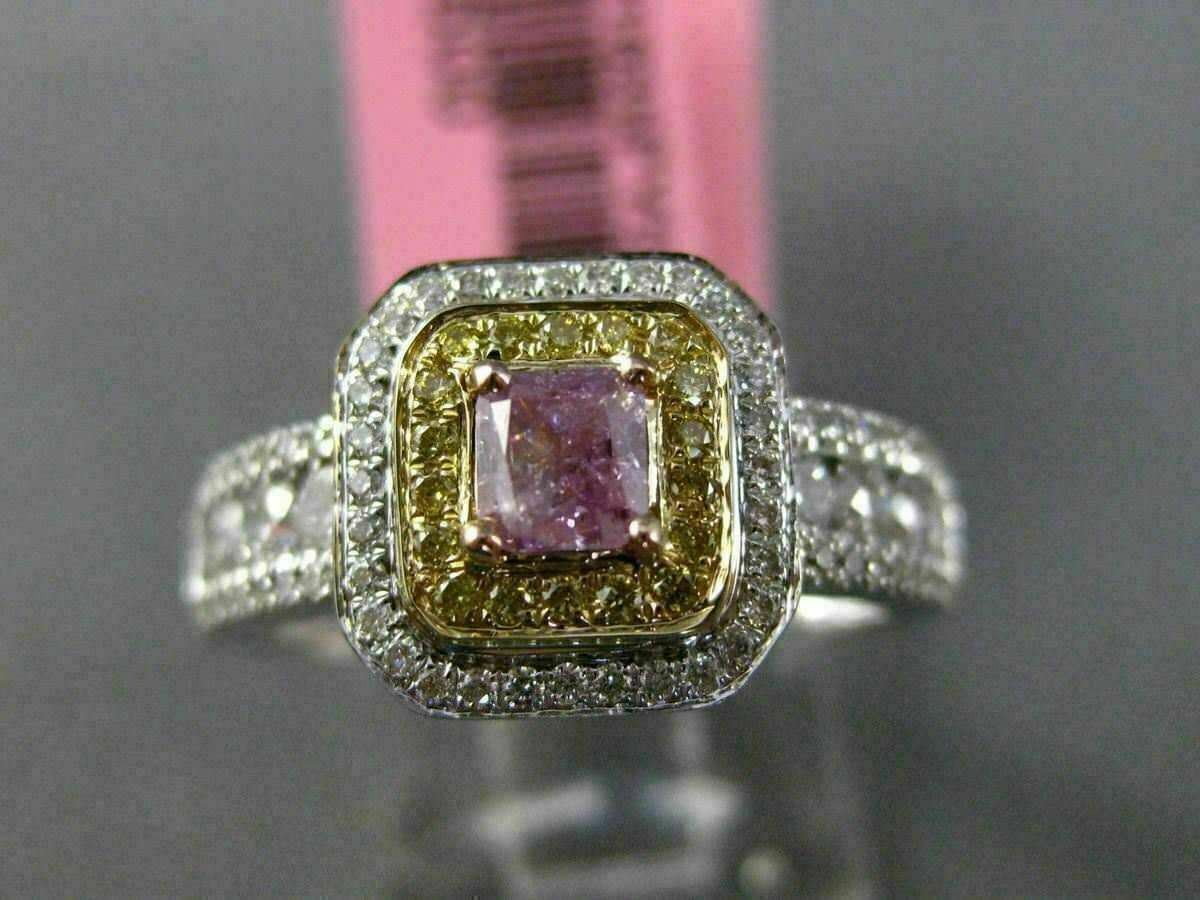 0.93ct Cushion Diamond Halo Engagement Ring — GIA Certified, 18k Two-Tone Gold