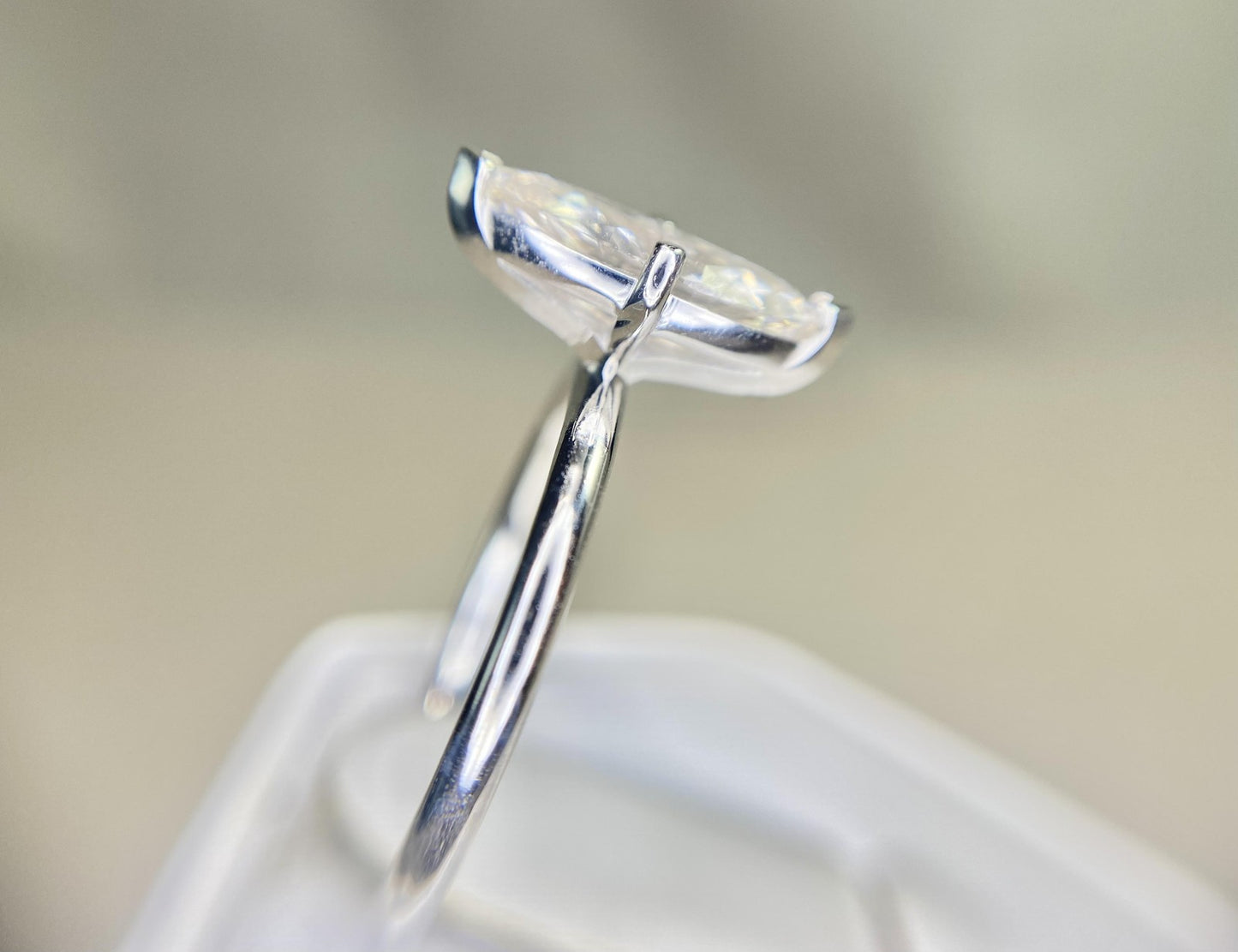 1.06ct Marquise Diamond Solitaire Ring — GIA Certified, 14k White Gold