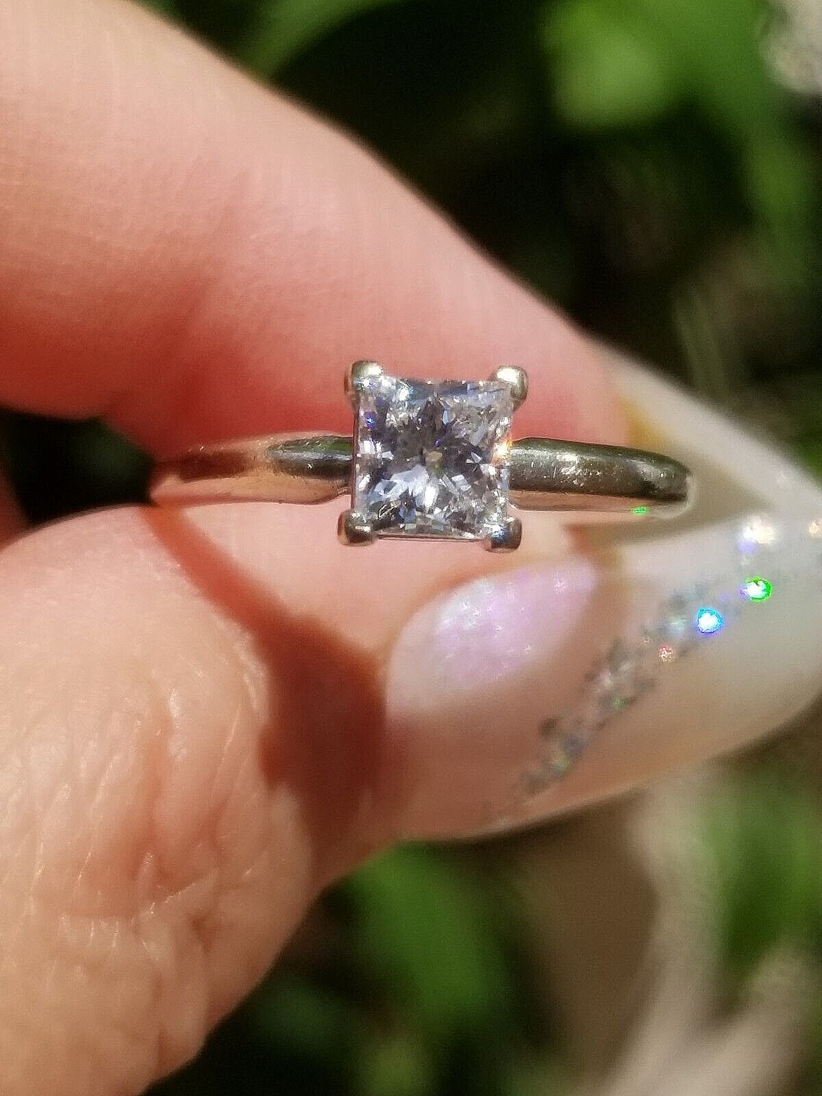 0.80ct Princess Cut Diamond Solitaire Ring — GIA Certified, 14k White Gold
