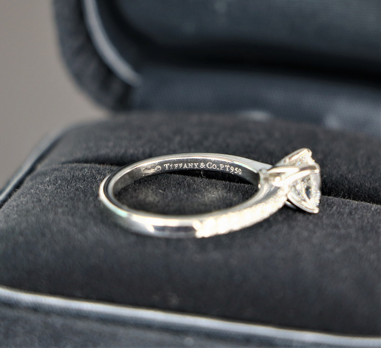 1.08ct Round-Cornered Square Modified Brilliant Diamond Engagement Ring — GIA Certified, Platinum