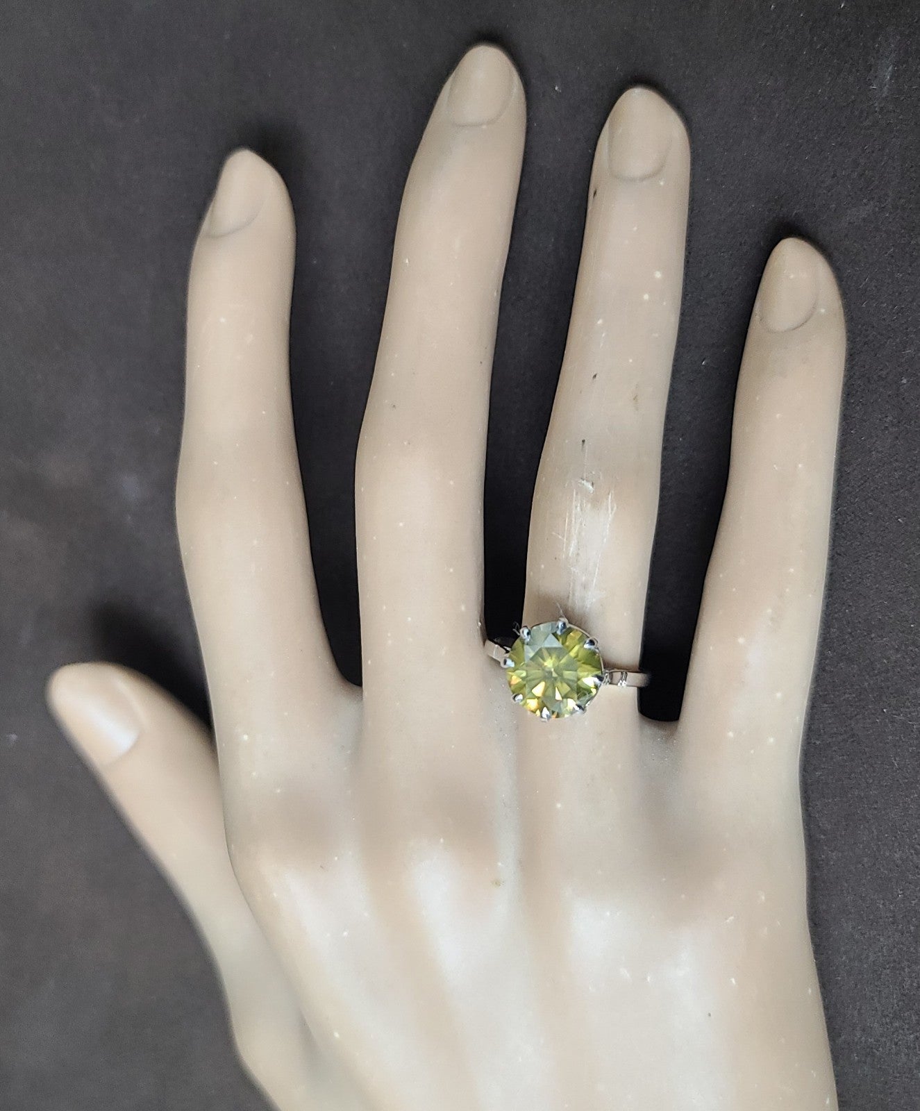 3.95ct Round Brilliant Natural Deep Yellow Diamond Ring — GIA Certified, Platinum