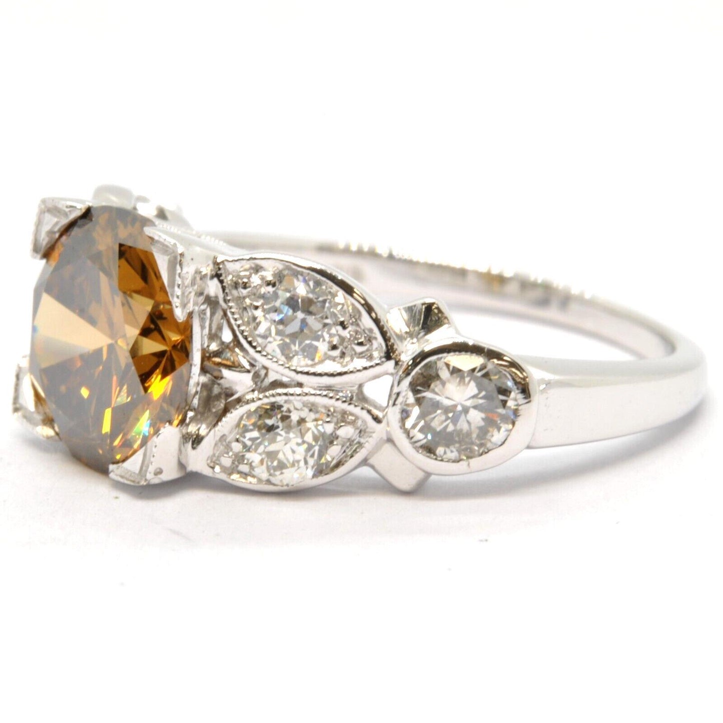 2.16ct Cushion Diamond Double Halo Engagement Ring — GIA Certified, 18k Two-Tone Gold