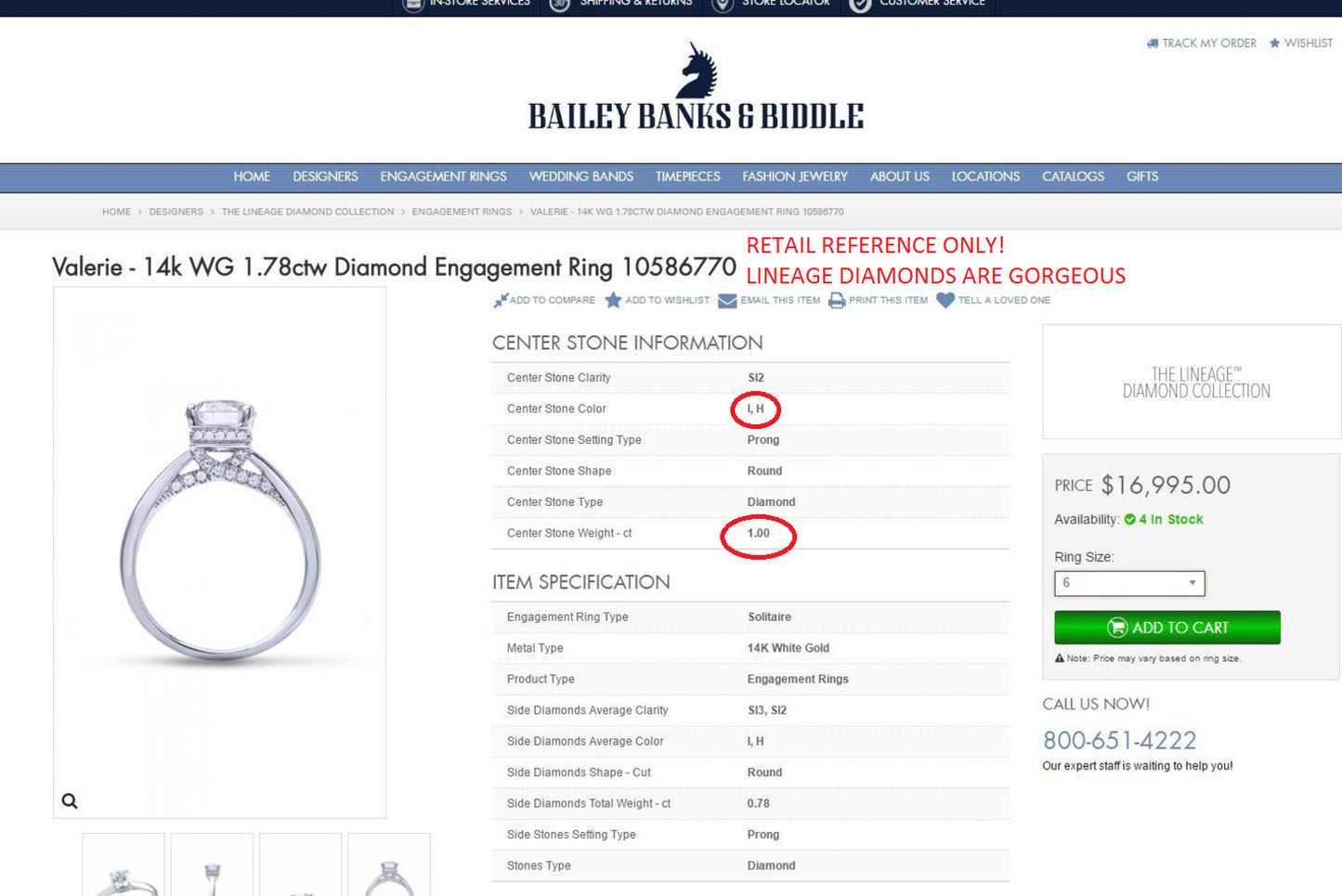 1.06ct Round Modified Brilliant Diamond Engagement Ring — GIA Certified, 14k White Gold