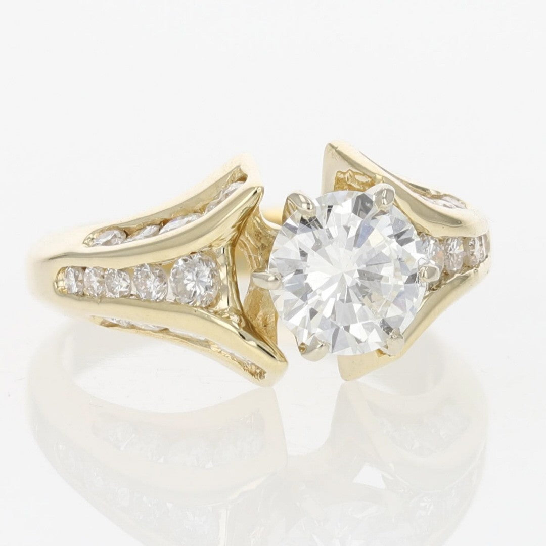 1.81ct Round Brilliant CVD Lab Diamond Halo Ring — GIA Certified, 14k White Gold