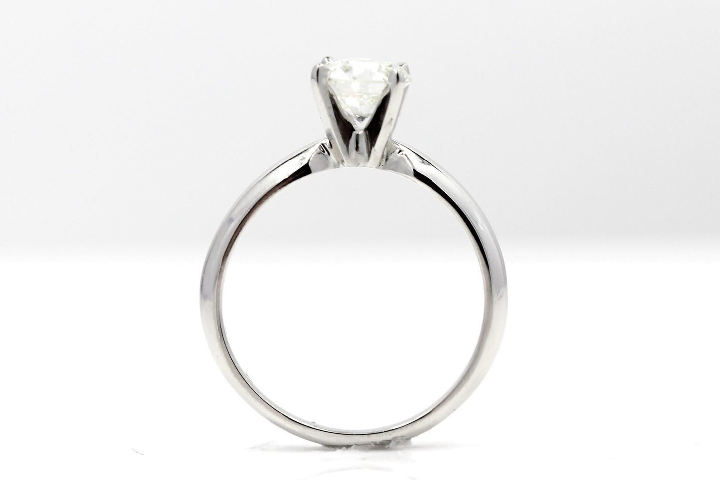 1.00ct Round Brilliant Diamond Solitaire Ring — GIA Certified, 14k White Gold
