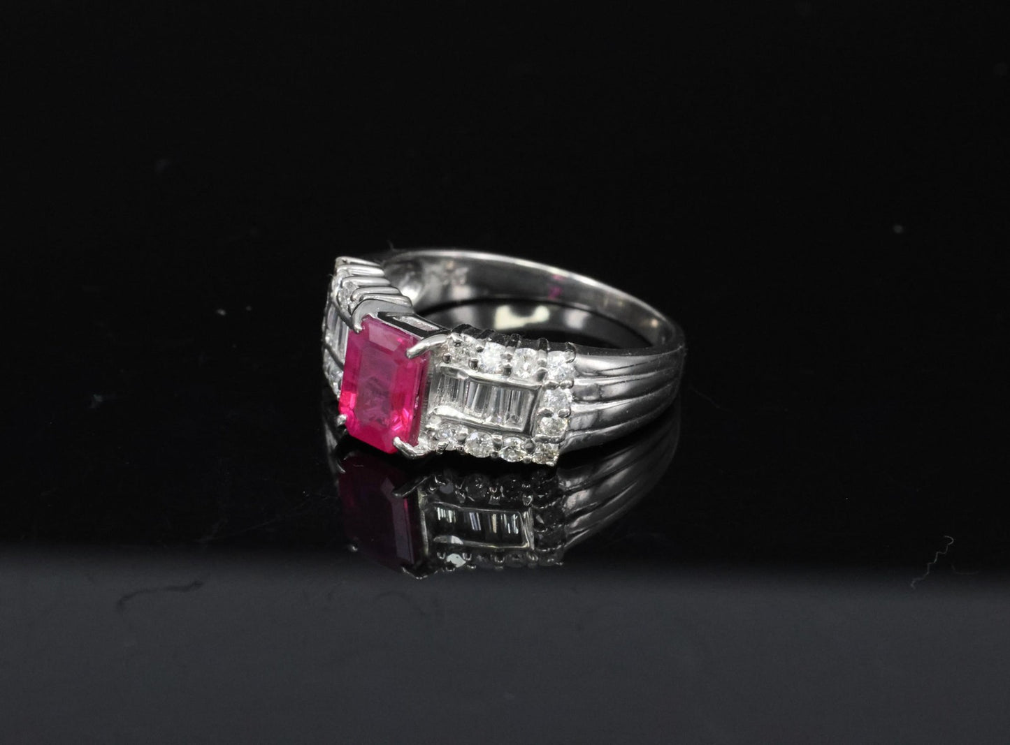 1.01ct Emerald Cut Diamond Engagement Ring — GIA Certified, 18k White Gold
