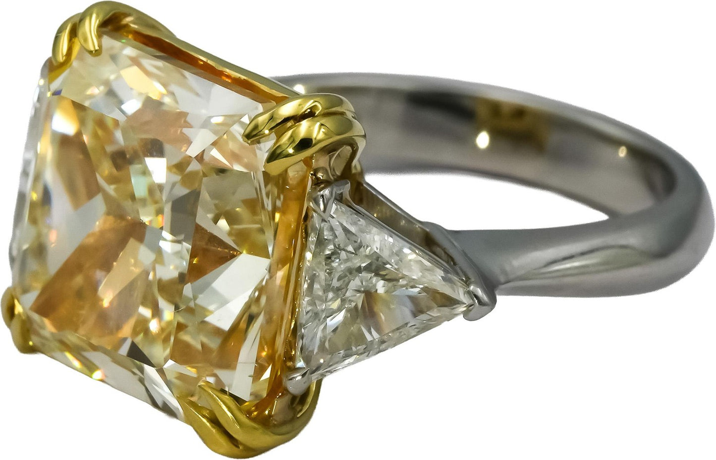 11.51ct Radiant Cut Diamond Statement Ring — GIA Certified, Platinum & 18k Gold