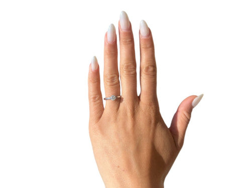 0.50ct Round Brilliant Diamond Solitaire Ring — GIA Certified, 14k White Gold