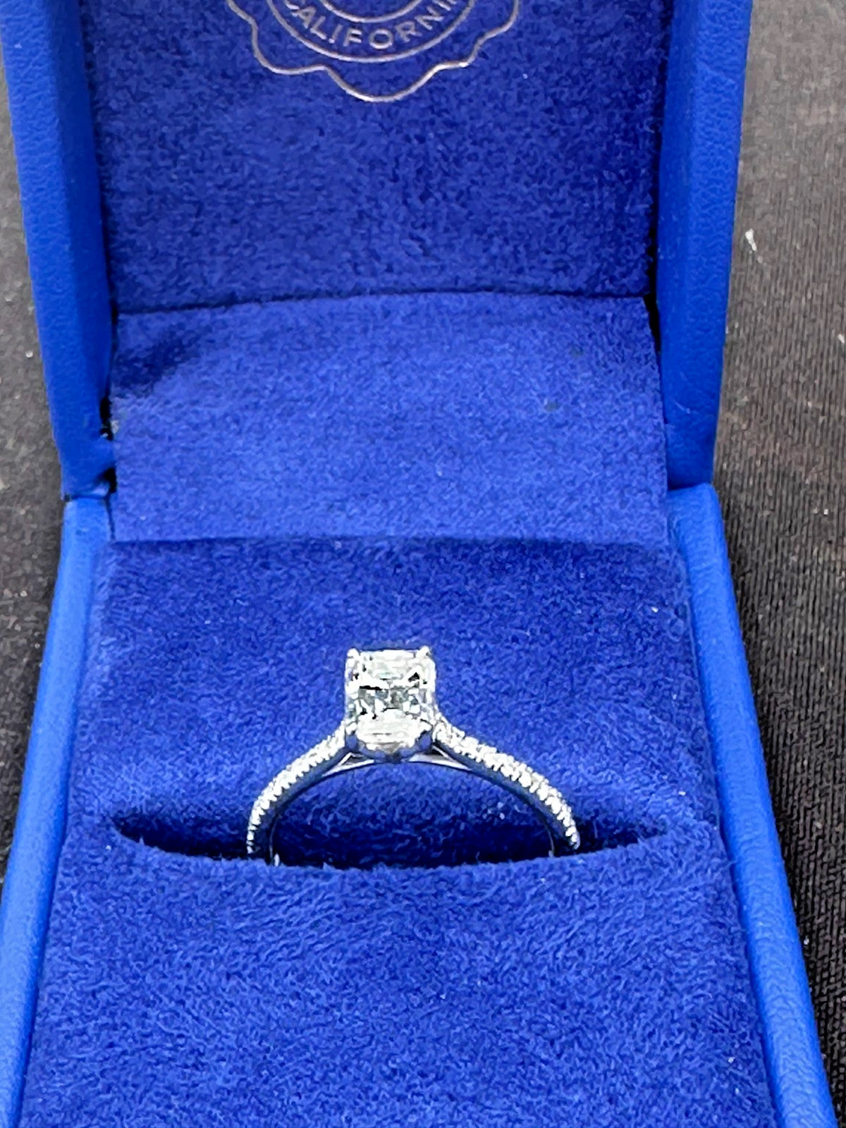1.01ct Emerald Cut Diamond Engagement Ring — GIA Certified, 18k White Gold