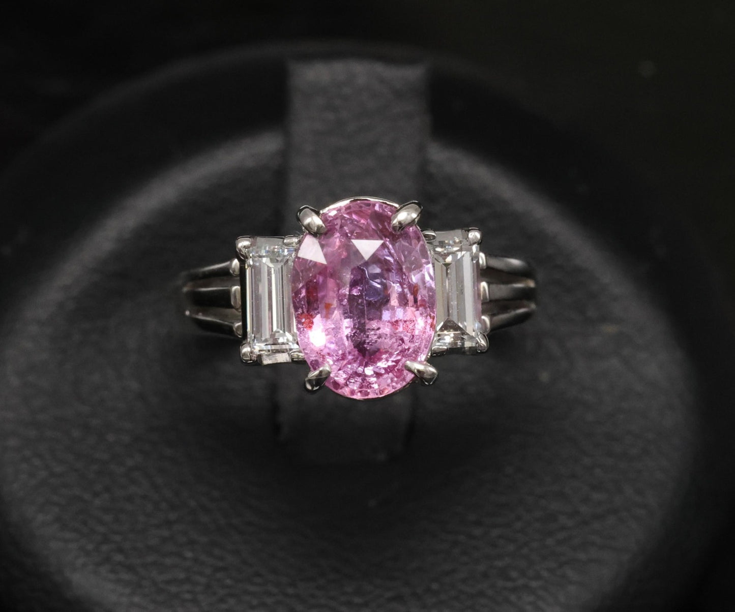 2.10ct Oval Sapphire Diamond Ring — GIA Certified, Platinum