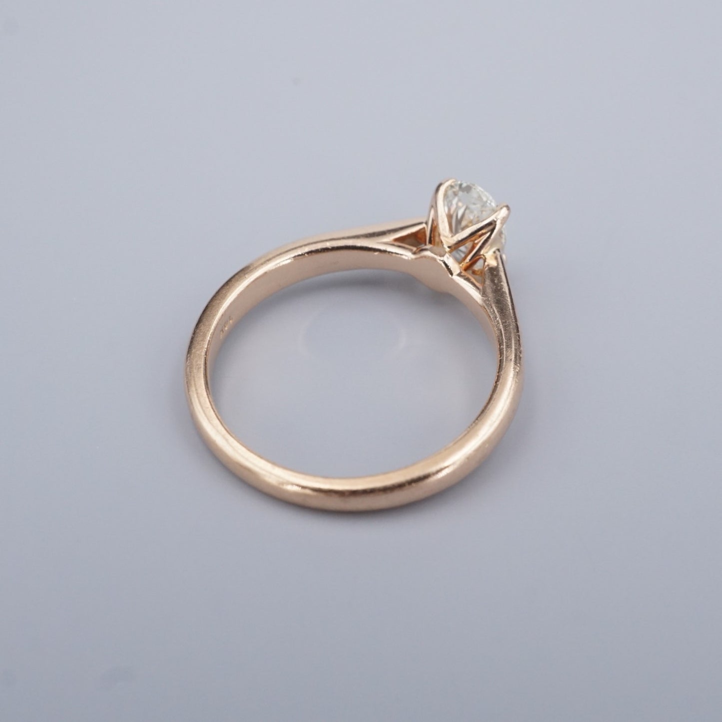 0.70ct Oval Brilliant Diamond Solitaire Ring — GIA Certified, 14k Rose Gold