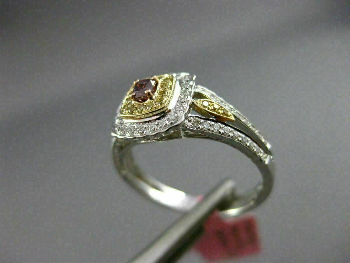 0.44ct Fancy Deep Pink-Purple Diamond 3D Square Halo Ring — GIA Certified, 18k Tri-Color Gold