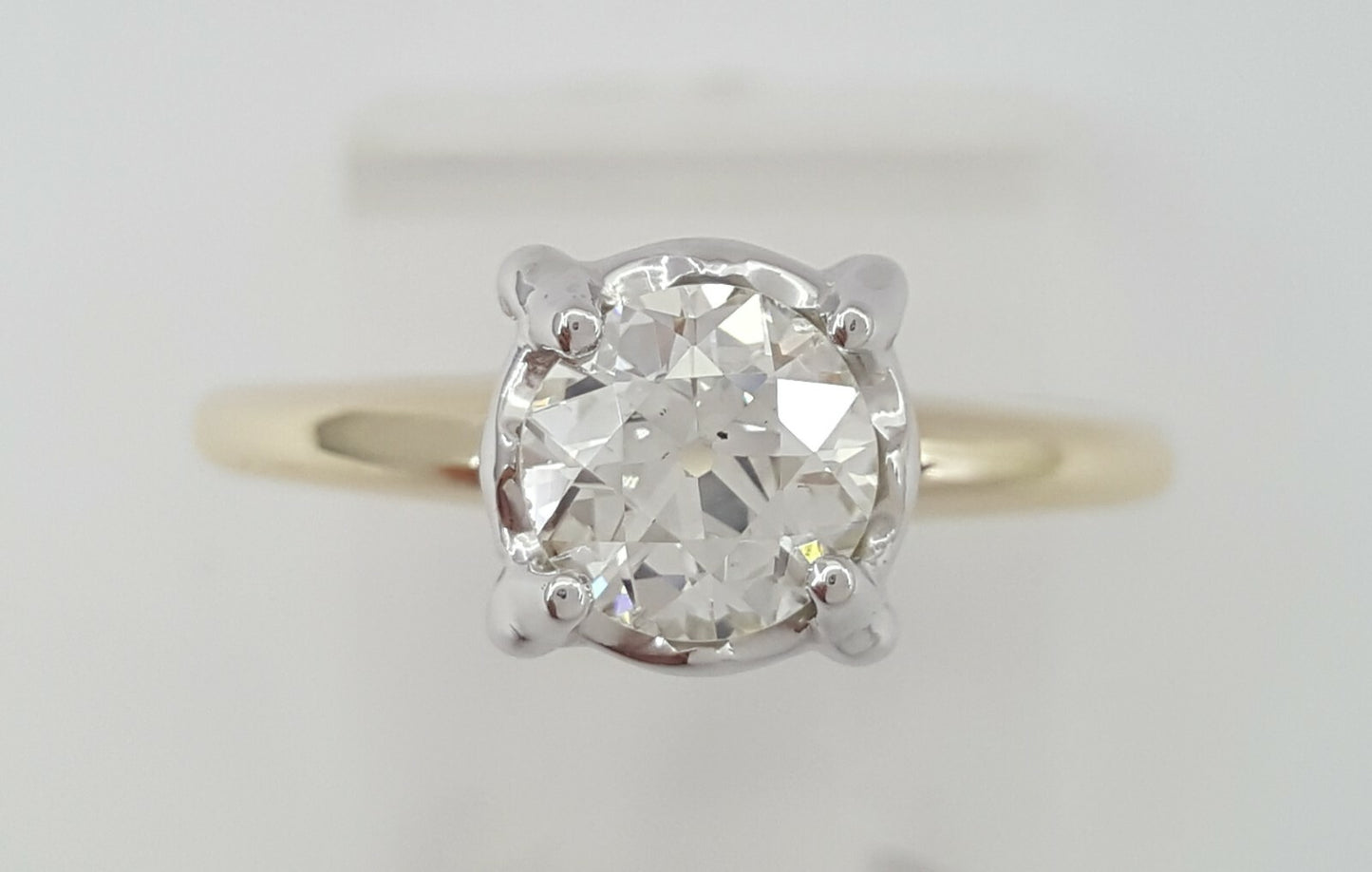 0.78ct Old European Brilliant Diamond Solitaire Ring — GIA Certified, 14k Yellow Gold