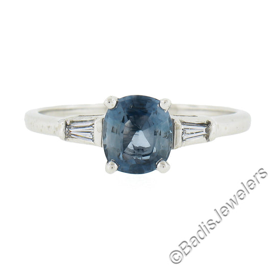 1.06ct Cushion Modified Fancy Brownish Greenish Yellow Diamond Ring — GIA Certified, 18K White Gold