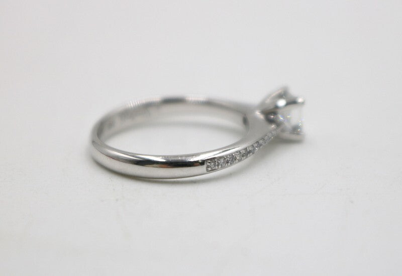 0.50ct Princess Diamond Solitaire Engagement Ring — GIA Certified, 18k White Gold