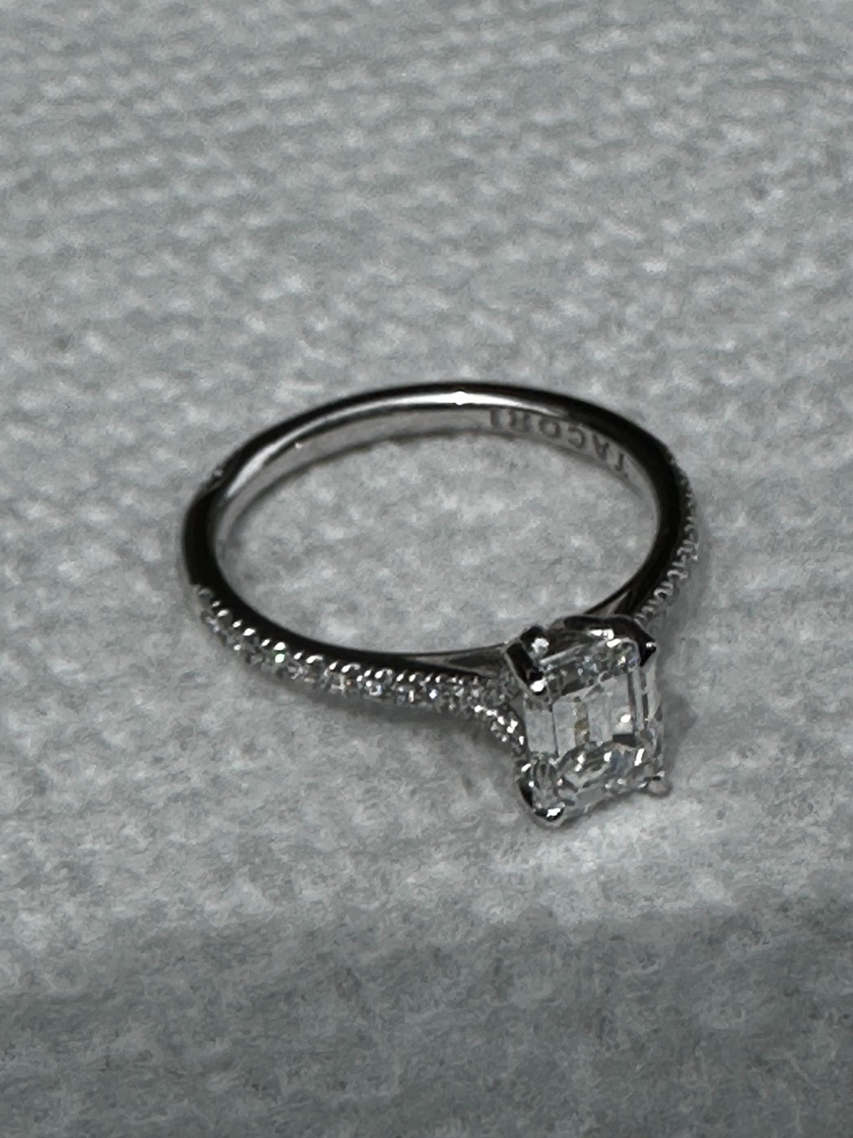 1.01ct Emerald Cut Diamond Engagement Ring — GIA Certified, 18k White Gold