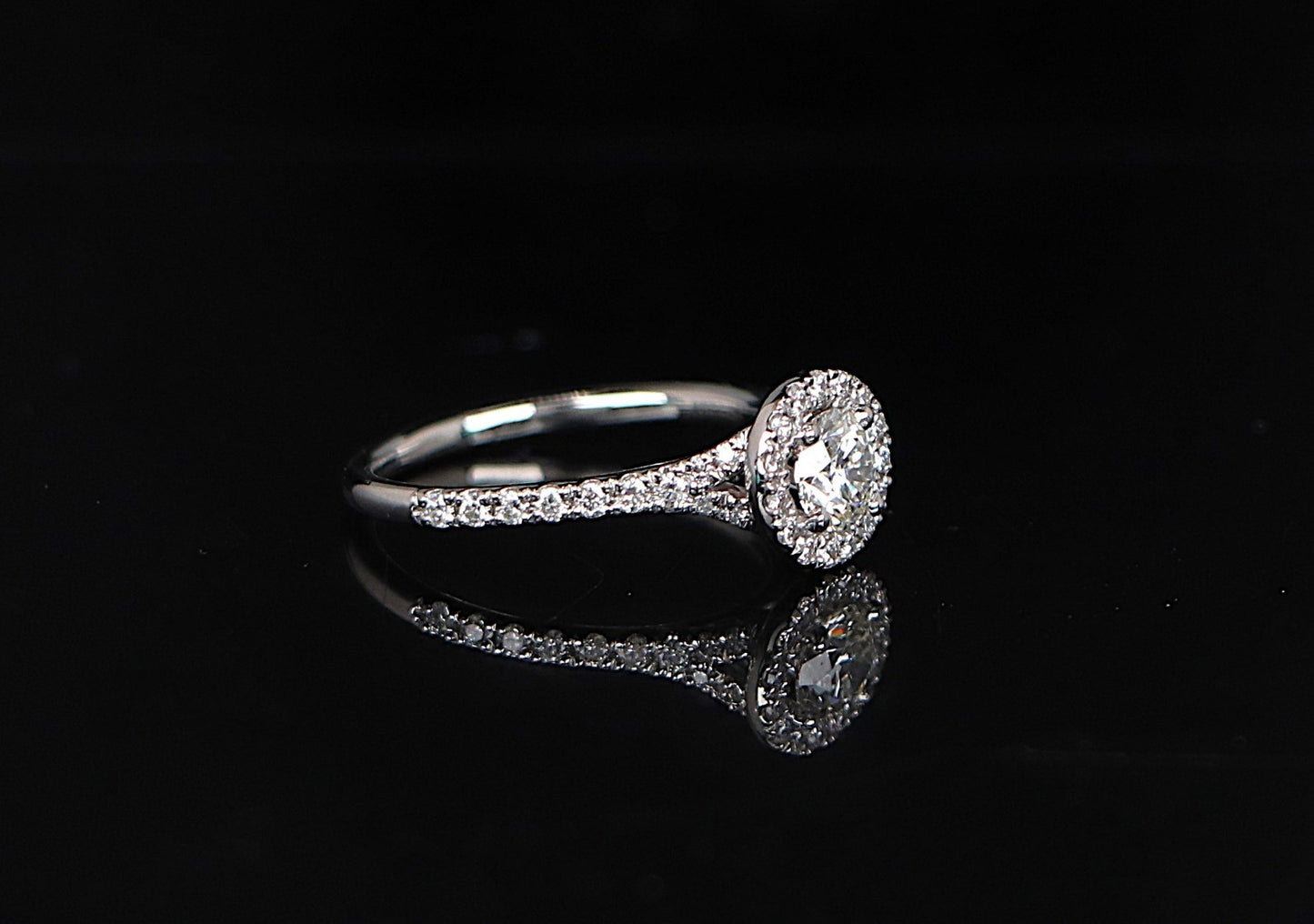 0.52ct Round Brilliant Diamond Engagement Ring — GIA Certified, Platinum