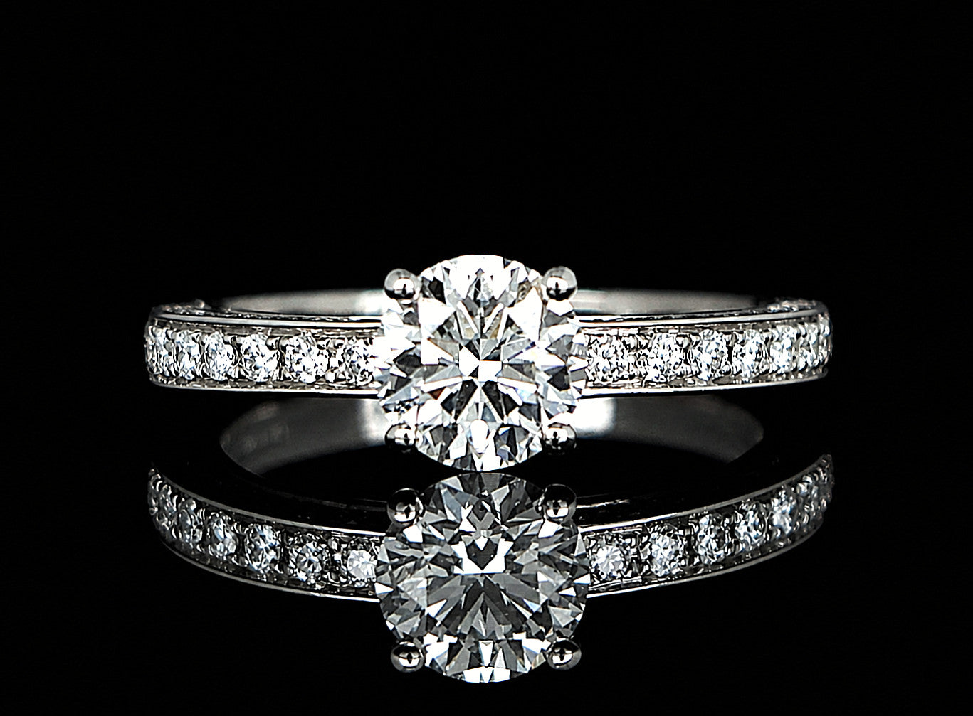 1.91ct Round Brilliant Diamond Halo Engagement Ring — GIA Certified, 18k White Gold