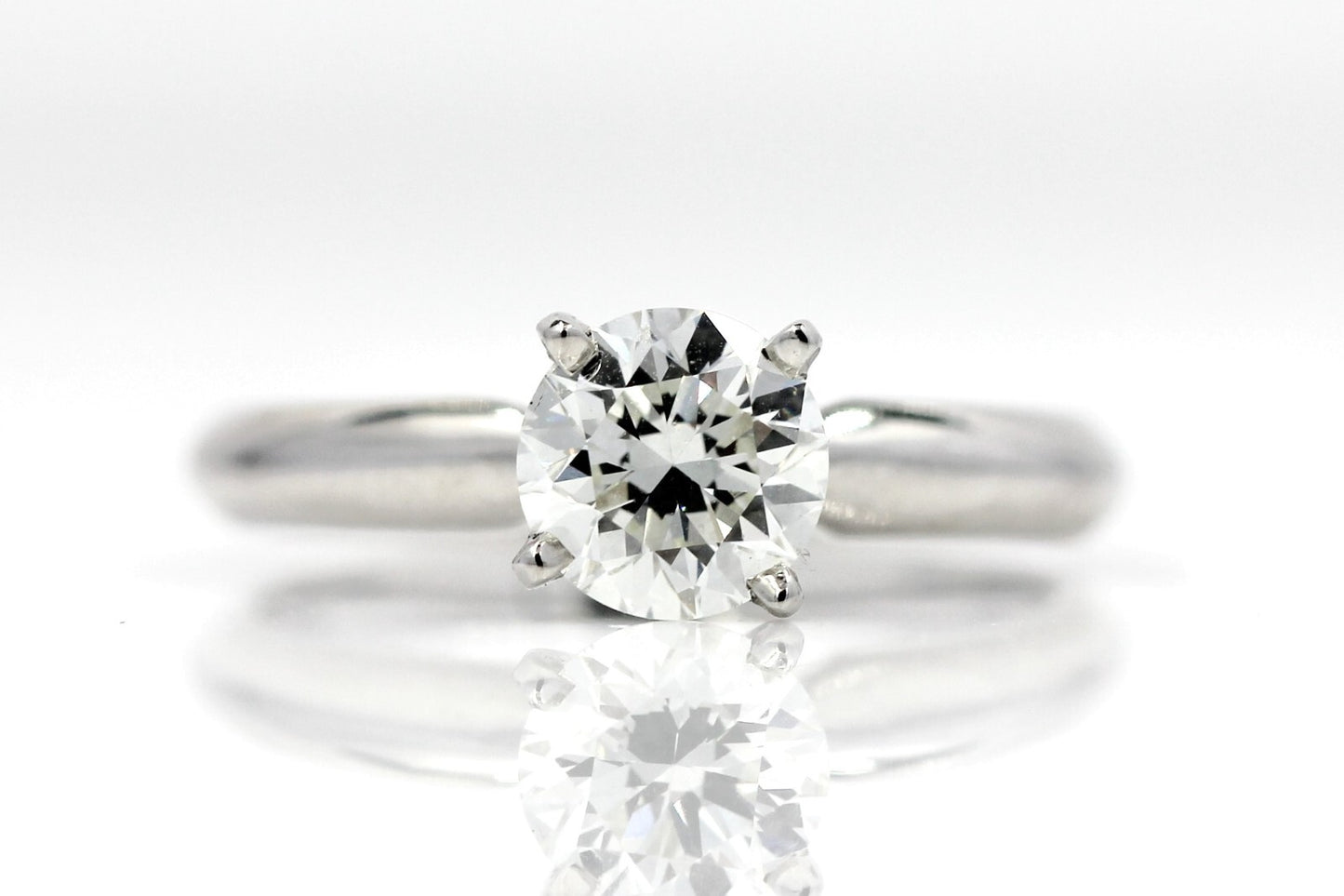 1.00ct Round Brilliant Diamond Solitaire Ring — GIA Certified, 14k White Gold