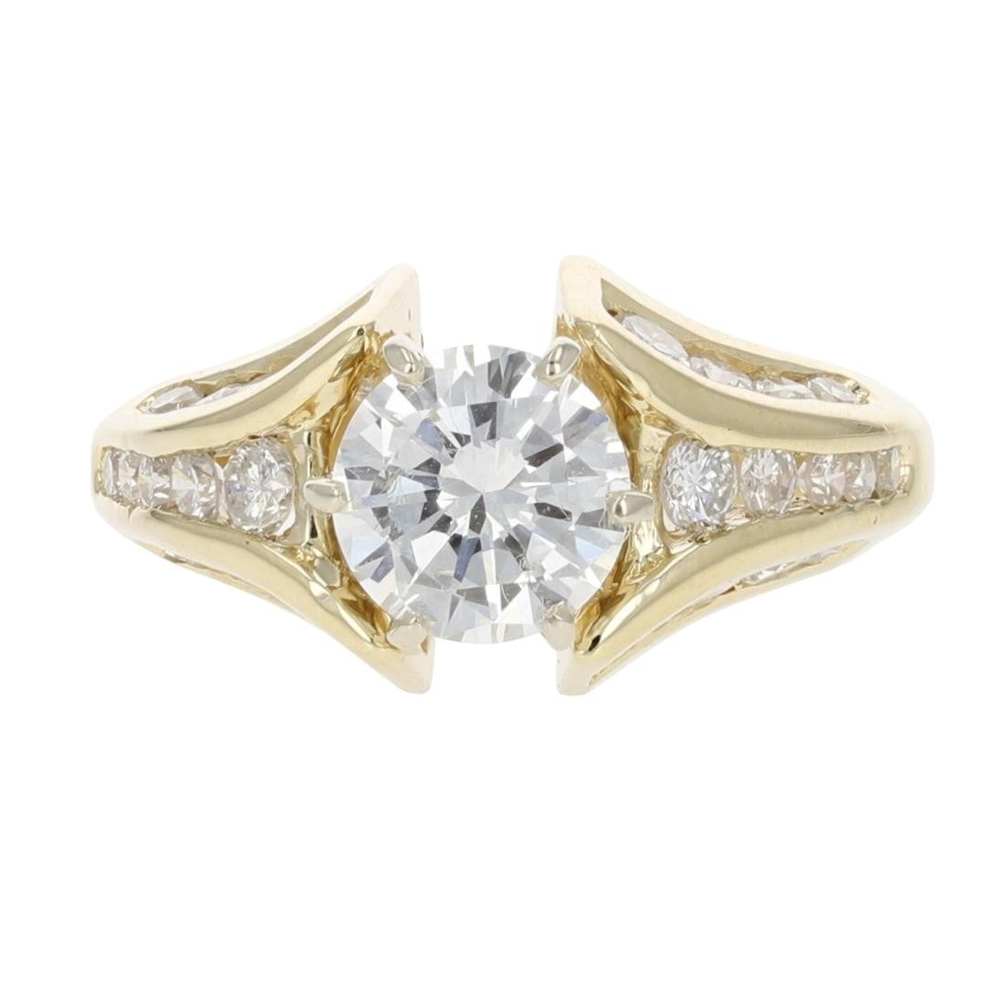 1.81ct Round Brilliant CVD Lab Diamond Halo Ring — GIA Certified, 14k White Gold