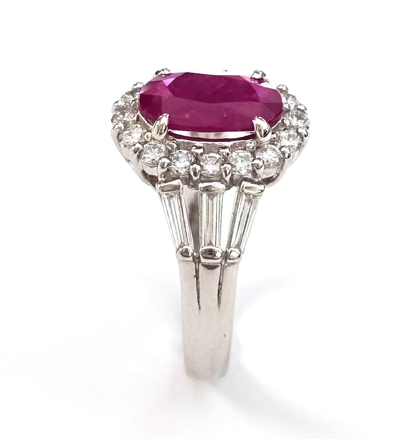 2.01ct Oval Ruby & Diamond Ring — GIA Certified, Platinum