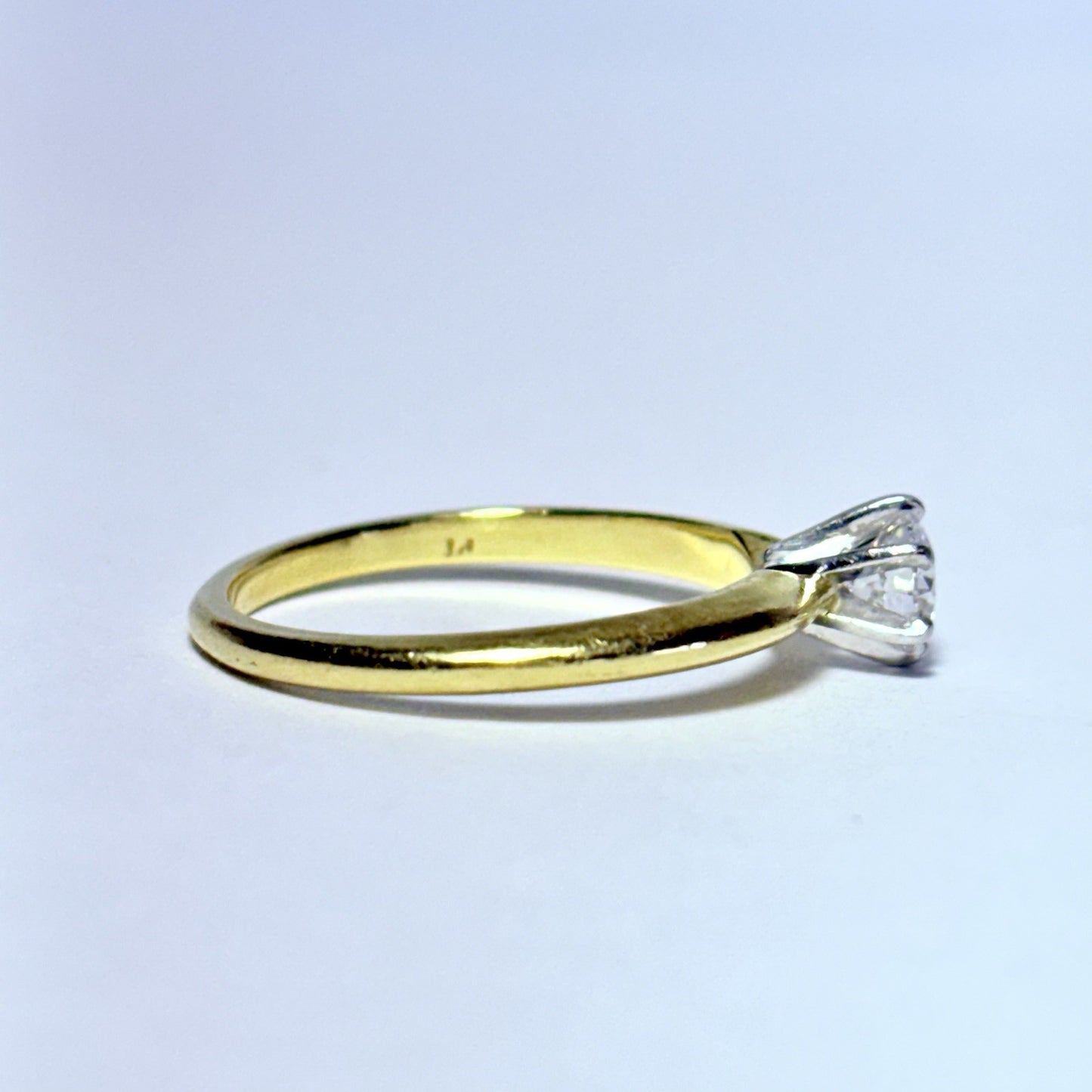 0.45ct Round Brilliant Diamond Solitaire Ring — GIA Certified, 18k Yellow Gold