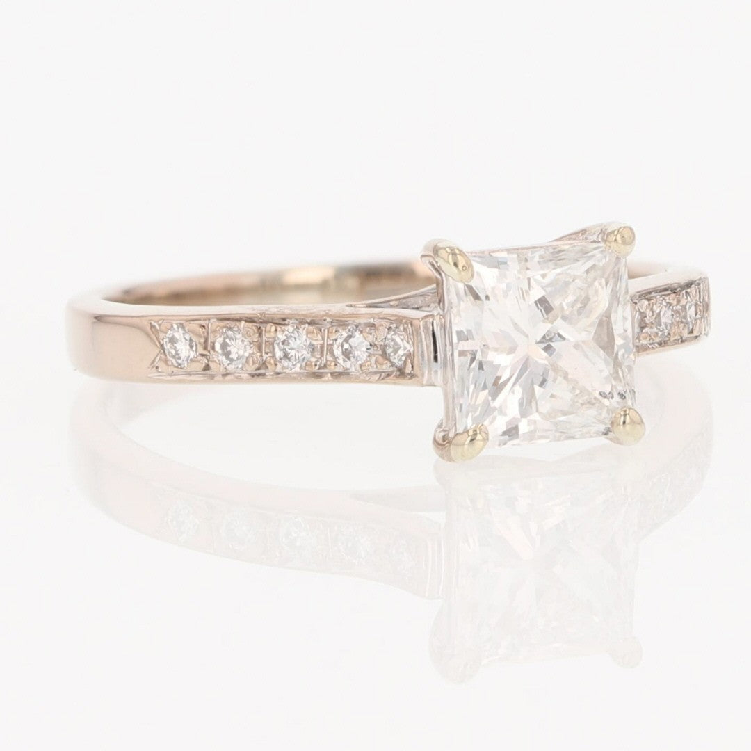 1.32ct Princess Cut Diamond Engagement Ring — GIA Certified, Platinum