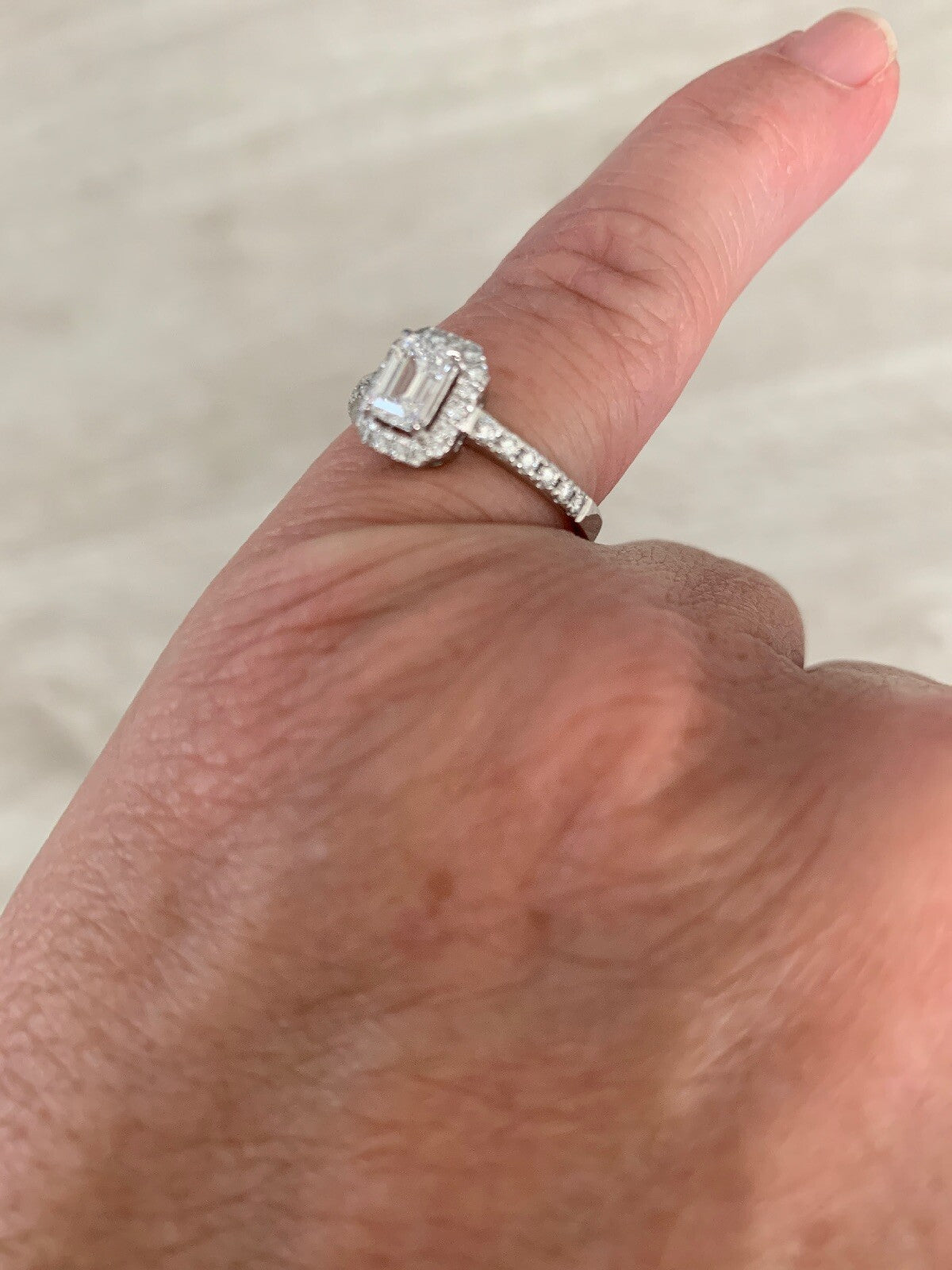 0.62ct Emerald Cut Diamond Engagement Ring — GIA Certified, Platinum