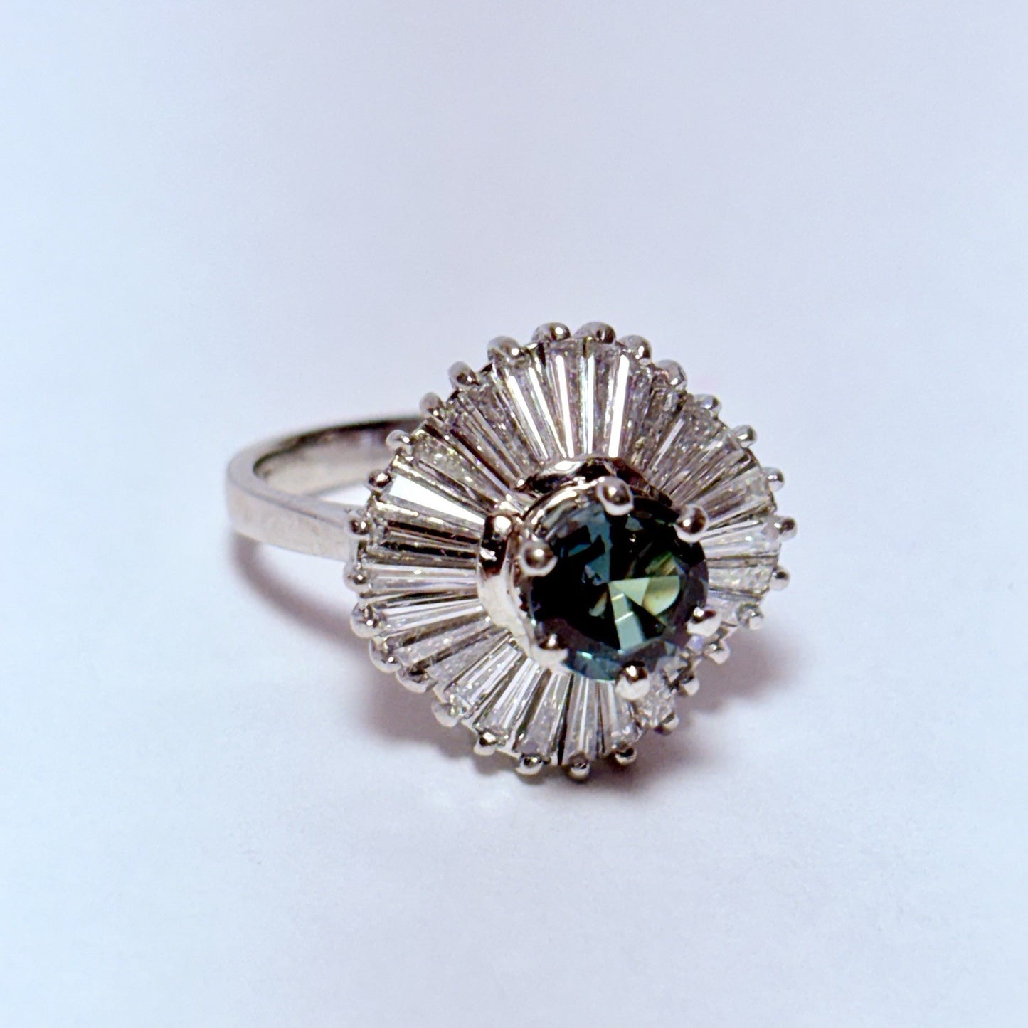 8.01ct Round Alexandrite Diamond Ring — GIA Certified, Platinum
