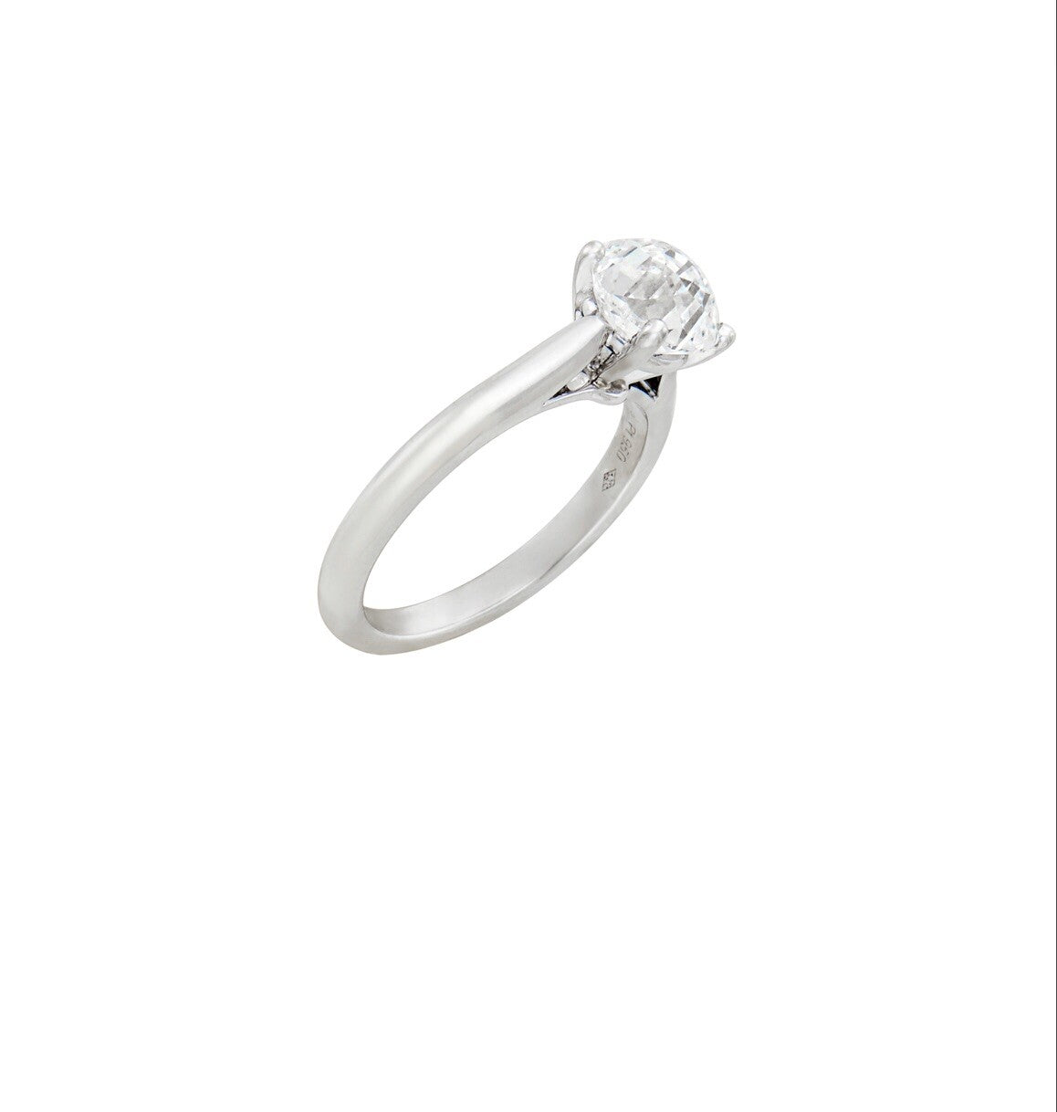 1.55ct Round Modified Brilliant Diamond Engagement Ring — GIA Certified, Platinum