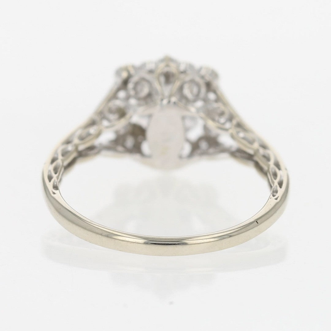 0.95ct Cushion Diamond Beaded Band Solitaire Ring — GIA Certified, 14k Yellow Gold