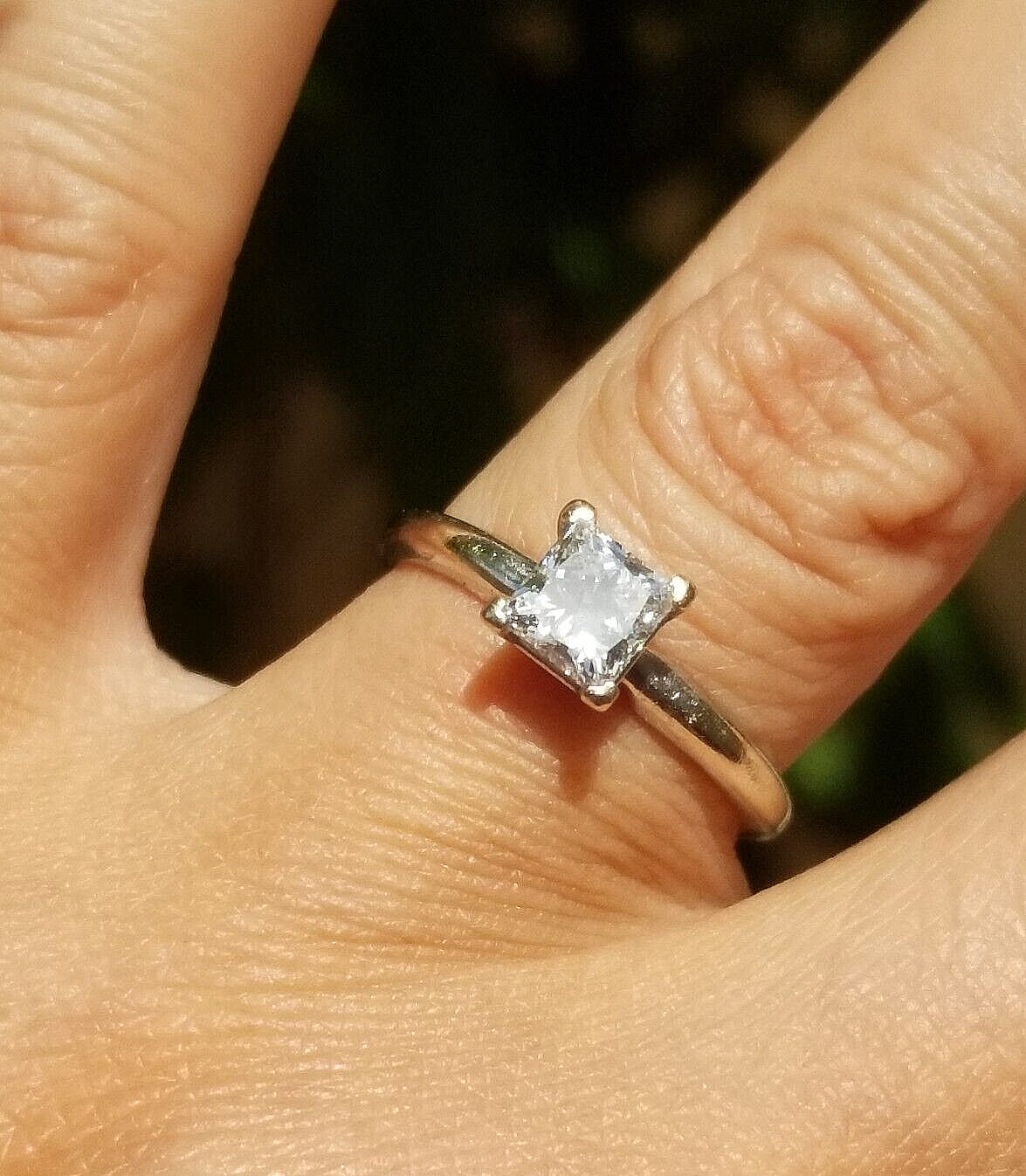 0.80ct Princess Cut Diamond Solitaire Ring — GIA Certified, 14k White Gold