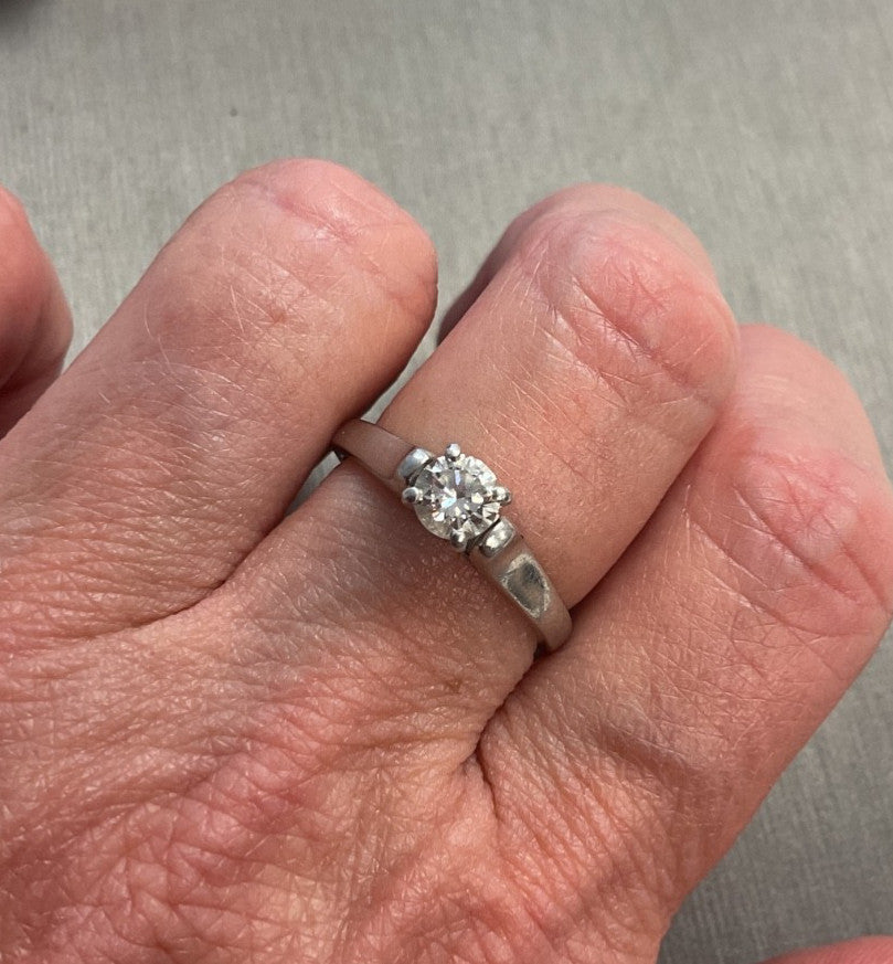 0.50ct Round Brilliant Diamond Engagement Ring — GIA Certified, Platinum