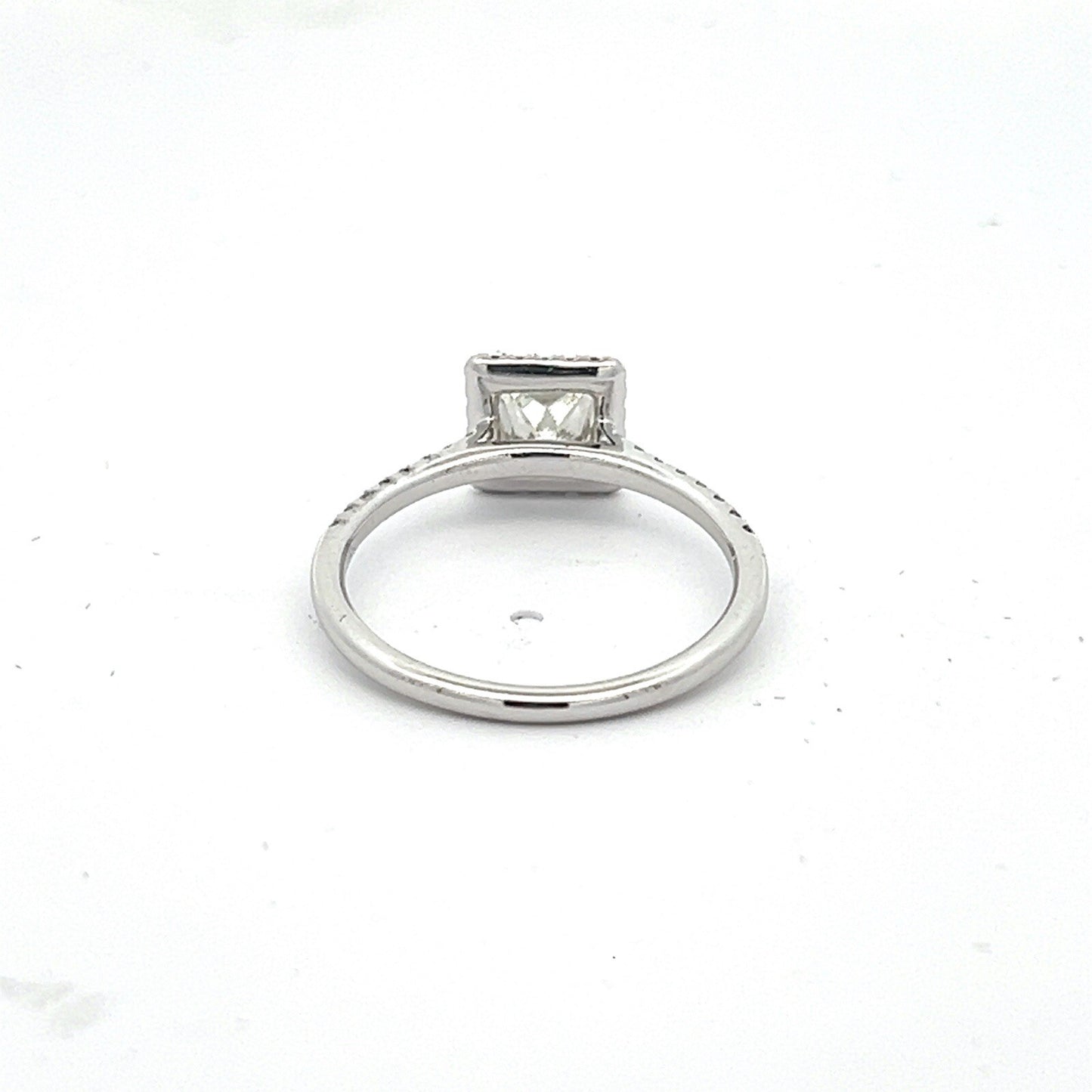 0.93ct Square Modified Brilliant Diamond Engagement Ring — GIA Certified, 14k White Gold
