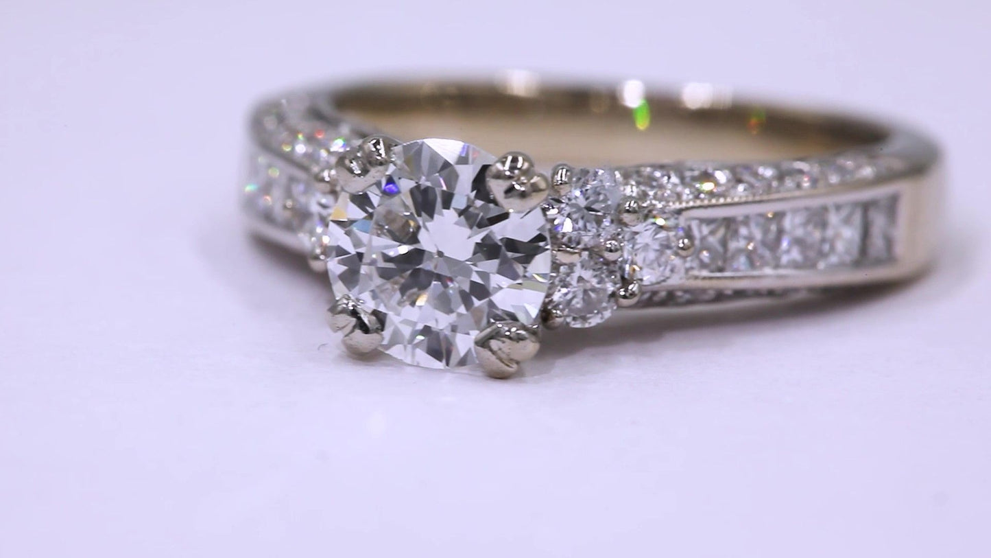 1.18ct Round Brilliant Diamond Engagement Ring — GIA Certified, 18k White Gold