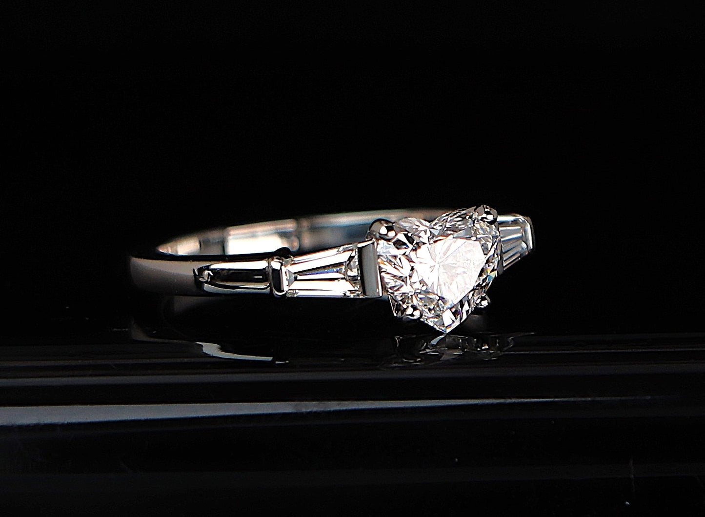 1.01ct Heart Diamond Bvlgari Griffe Ring — GIA Certified, Platinum