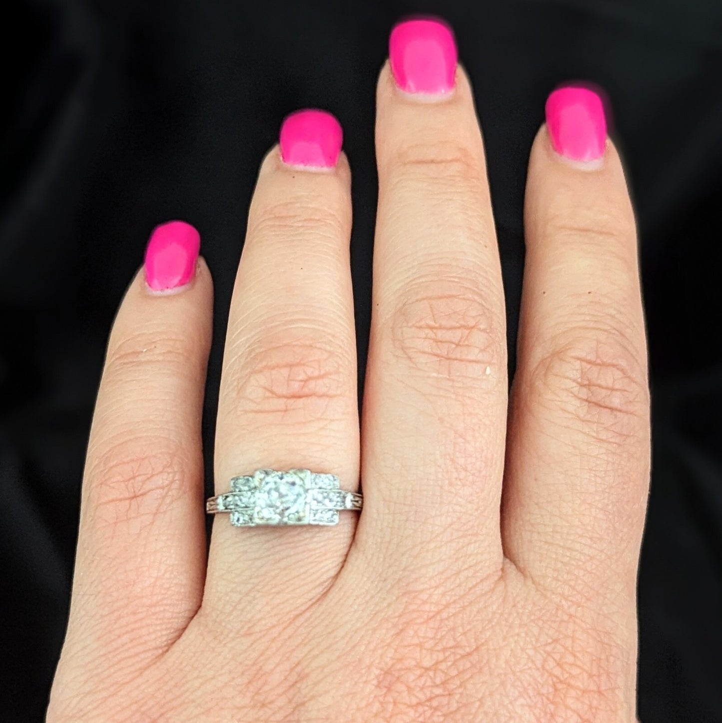 1.15ct Old European Cut Diamond Art Deco Ring — GIA Certified, Platinum